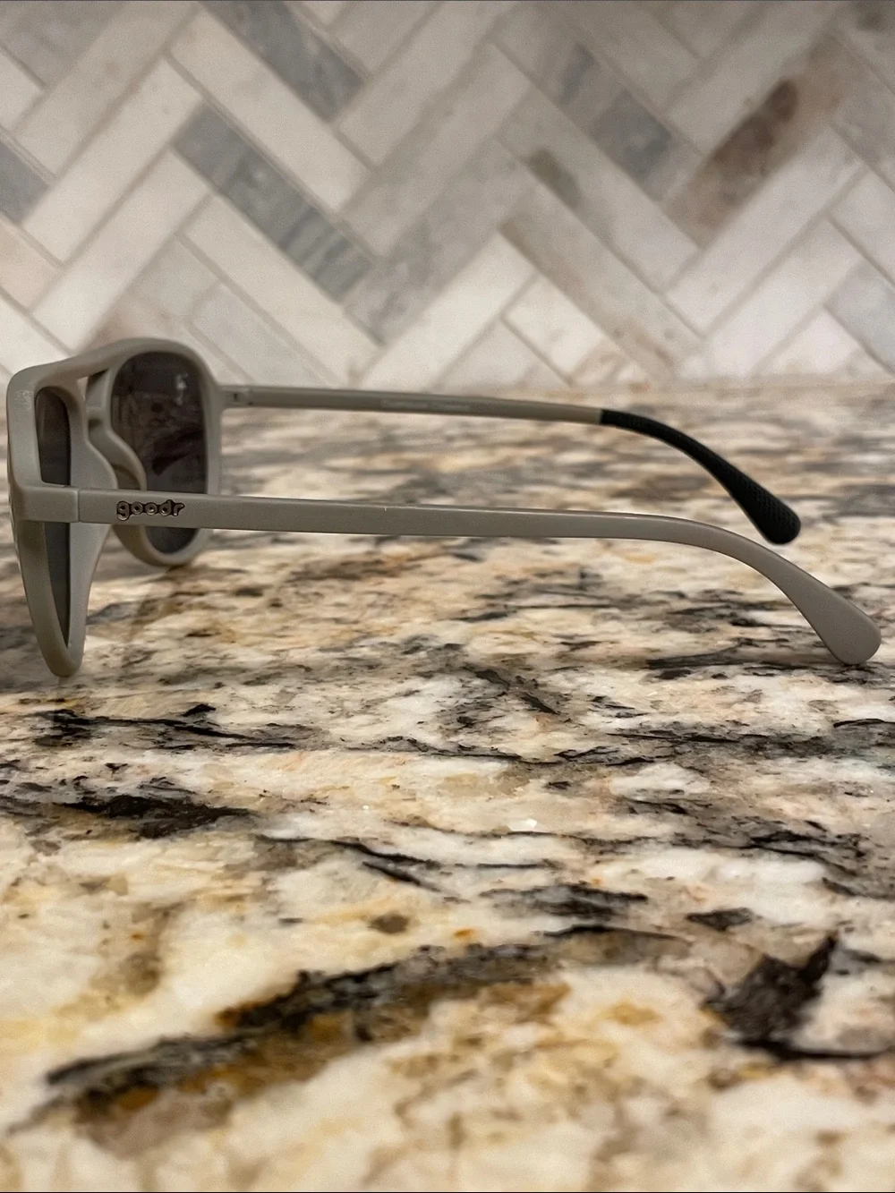 Goodr Men's Matte Gray Aviator Sunglasses